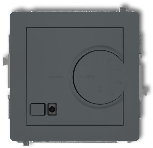 Karlik Deco grafitowy mat elektroniczny regulator temperatury z czujnikiem powietrznym 28DRT-2 28DRT-2