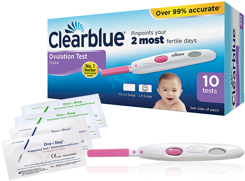 CLEARBLUE cyfrowy test owulacyjny 10szt. +4p