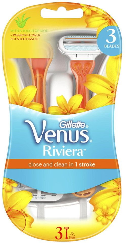 Gillette maszynki damskie do golenia Venus Riviera 3 szt