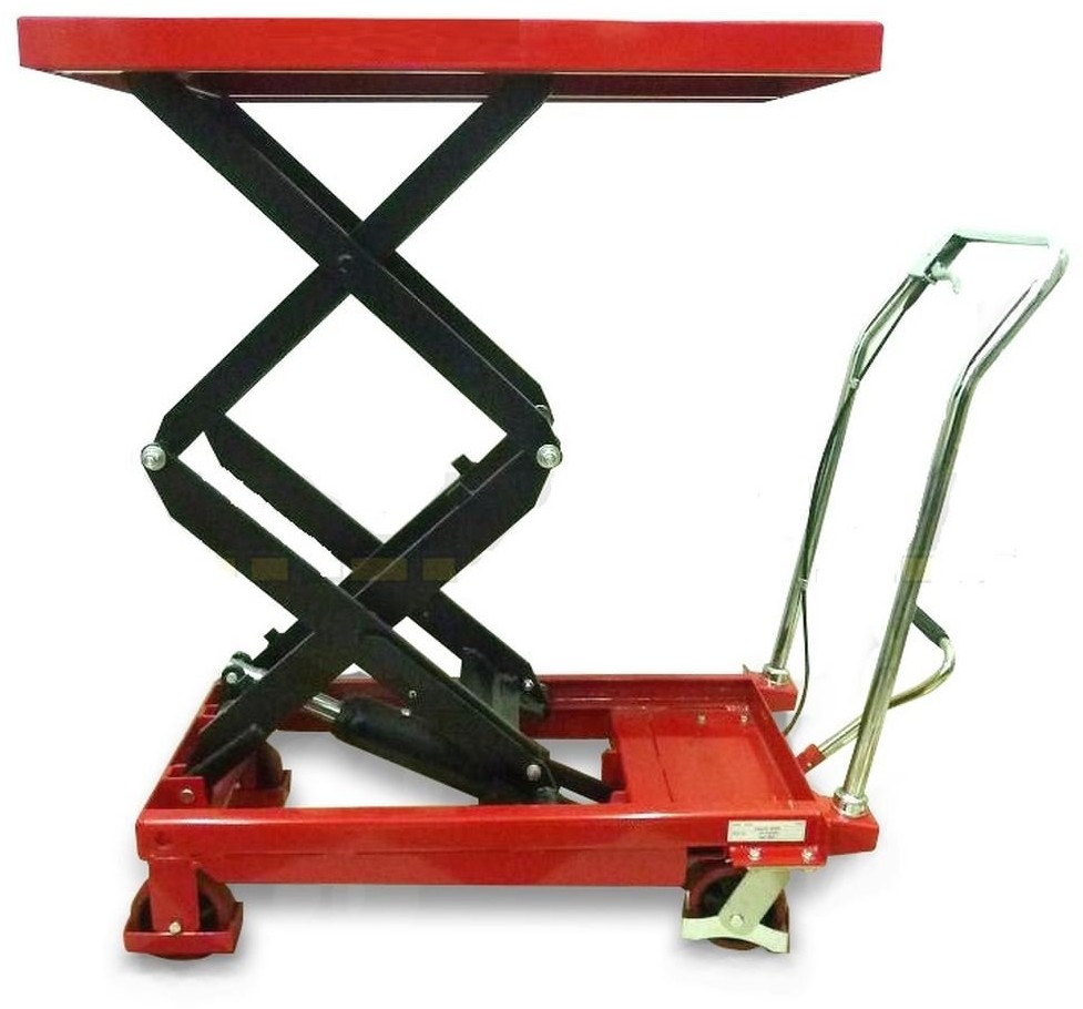 138 IMGER Wózek platformowy nożycowy udźwig 350 kg wymiary platformy 910x500 mm wysokość podnoszenia 355-1300mm) 13876271 76271-uniw