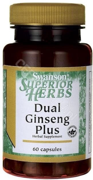 Swanson Health Products Swanson Dual Ginseng Plus 60 kapsułek