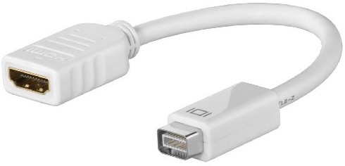 Goobay Wentronic Mini DVI M - HDMI F, SB przej$12ciówka (PB640-D-WW)