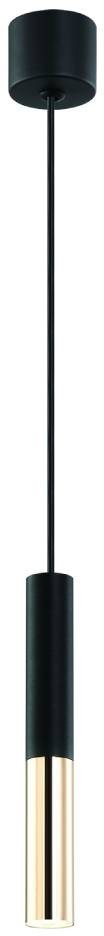 Orlicki Design Lampa wisząca 1 punktowa Slimi S nero/gold tuba czarno złota sopel - Slimi S nero/gold