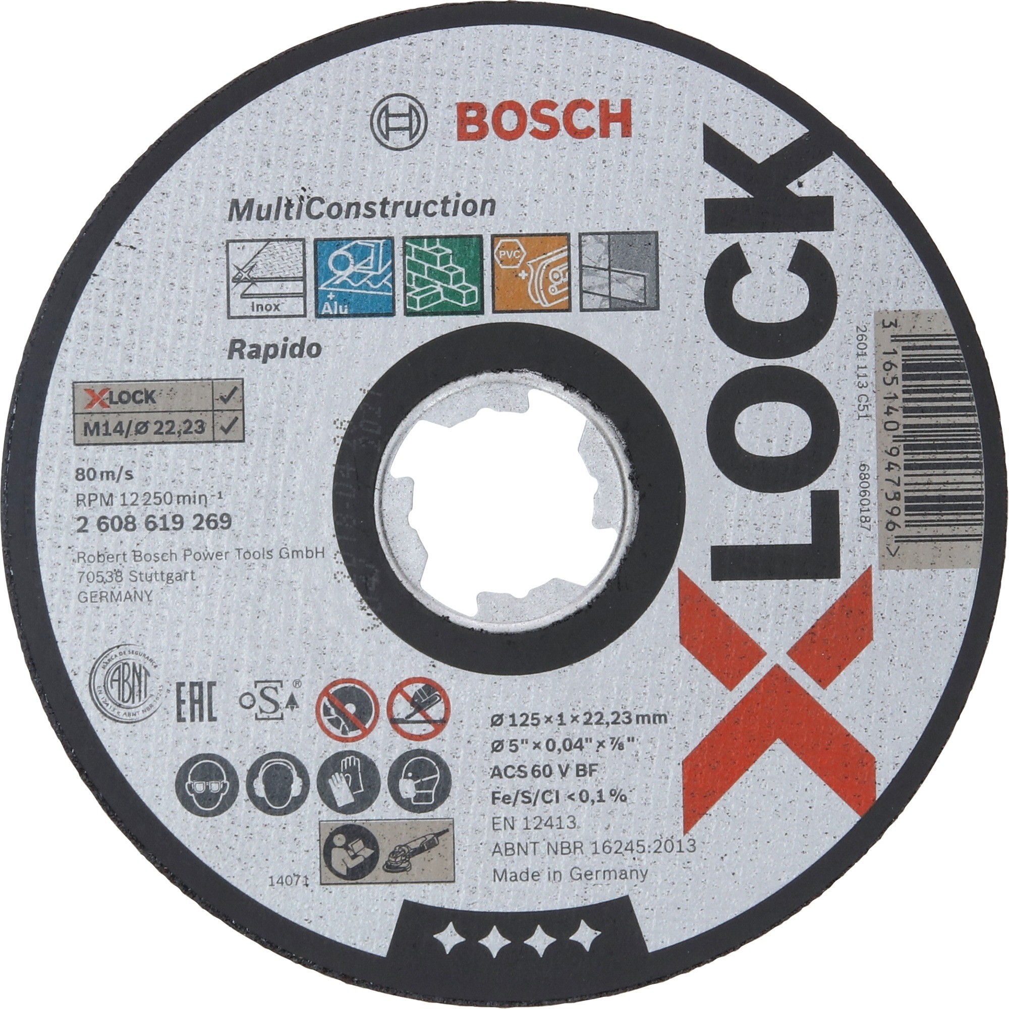 Bosch 2608619269, Ostrze, tarcza 3165140947602