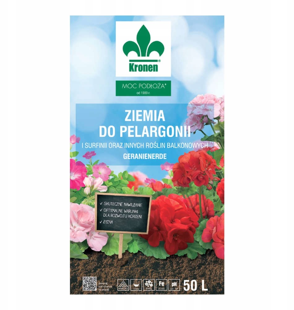 Kronen Ziemia Do Pelargonii Roślin Balkonowych 20L