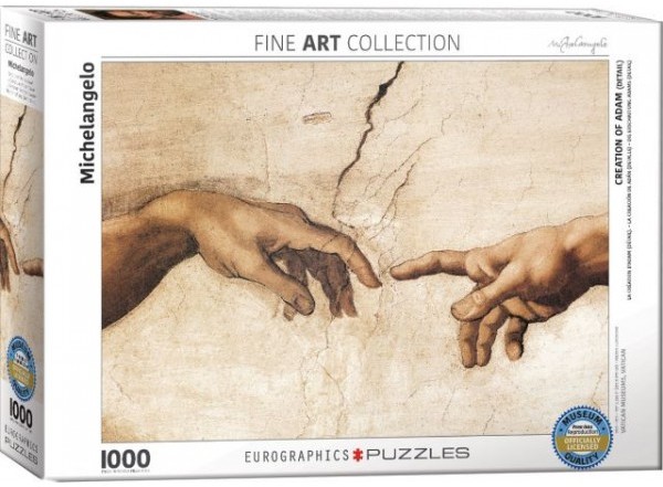 Eurographics Puzzle 1000 elementów. Stworzenie Adama, Michał Anioł
