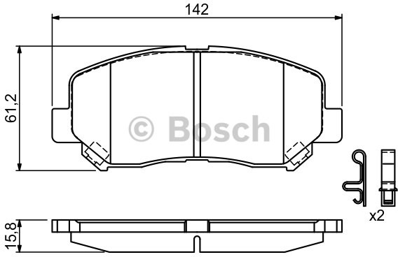 Bosch Zestaw klocków hamulcowych, hamulce tarczowe 0 986 494 675