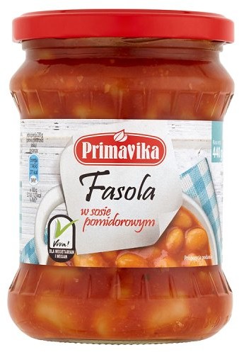 PRIMAVIKA Fasola w sosie pomidorowym 440 g