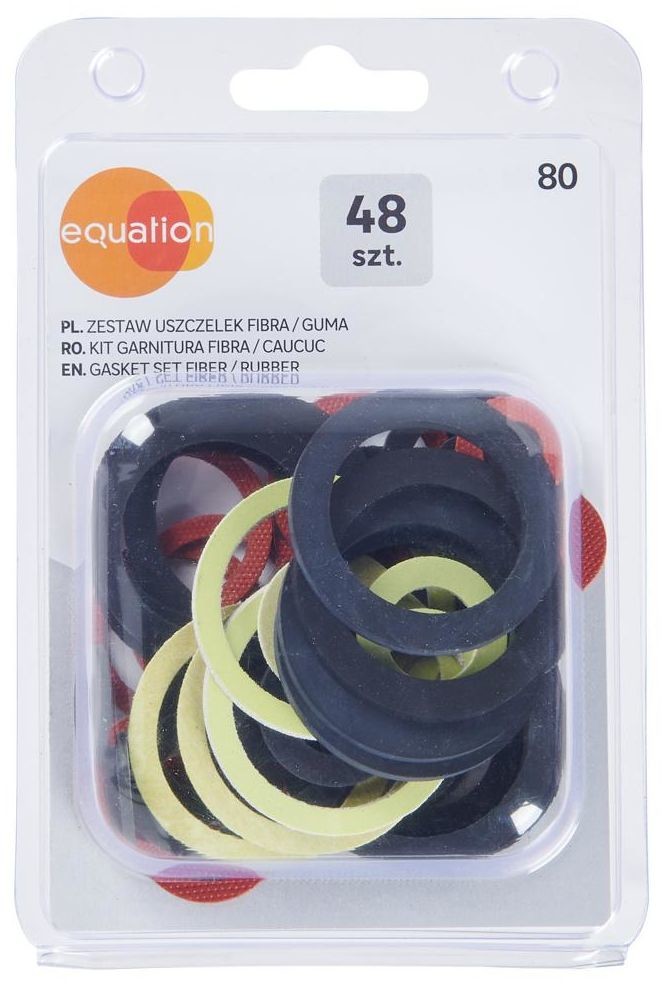 EQUATION Zestaw uszczelek fibra/guma 48 szt. EQUATION