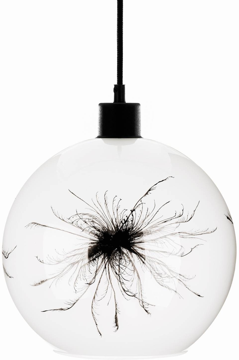 Euluna Lampa wisząca Ball dekor dmuchawca z boku 25cm