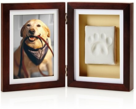 Pearhead pearhead pies lub kot Paw Print Pet Keepsake ramka na zdjęcia, espresso