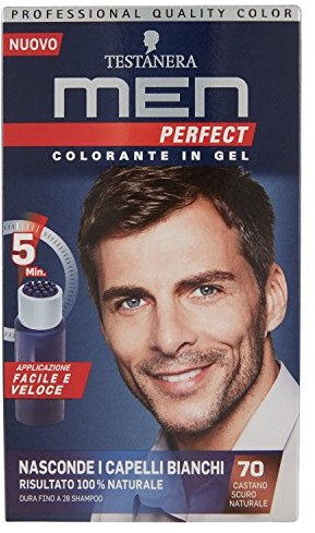 TESTANERA colorante per Capelli w żelu Senza ammoniaca Men Perfect N 70 castano SCURO NATURALE 1943934
