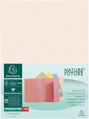 Exacompta Exacompta Teczka Nature Future 1-skrzydłowa A4 kremowy opakowanie 100 sztuk EXC268