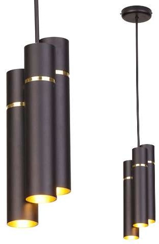 Milagro by Zień LAMPA wisząca LYNX 5003 by Zień okrągła OPRAWA mosiężny ZWIS tuby czarne