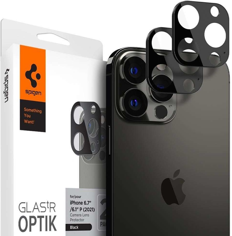 Spigen 2x Oslona aparatu Optik.TR Camera Protector do Apple iPhone 13 Pro 13 Pro Max Graphite AGL04035