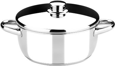 Monix Optima garnek z pokrywką ze stali nierdzewnej 18/10 24 cm M451024