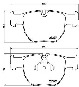 BREMBO Zestaw klocków hamulcowych, hamulce tarczowe P 44 012
