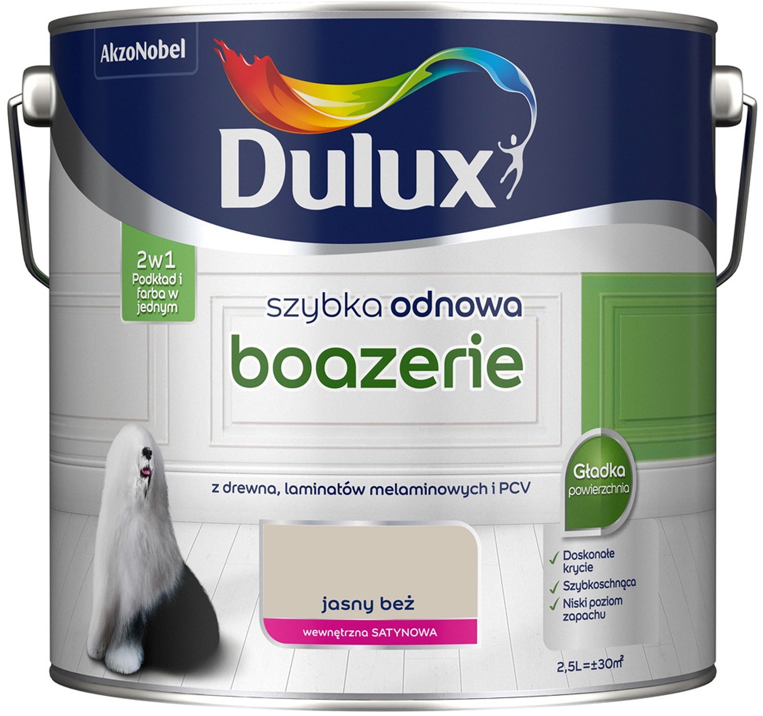 Dulux Szybka Odnowa Boazerie jasny beż 2,5 l