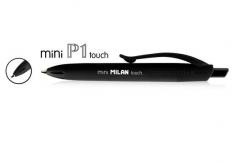 MILAN Długopis P1 mini Rubber Touch czarny 40szt) MILAN