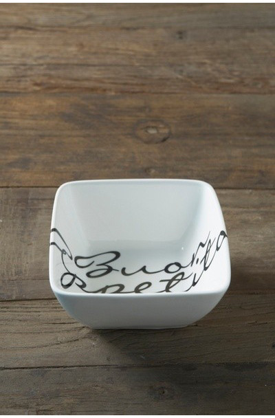 Miloo Home Misa Buon Appetito 14x14x7,5 cm Miloo Home Riviera Maison biało-czarna 182690