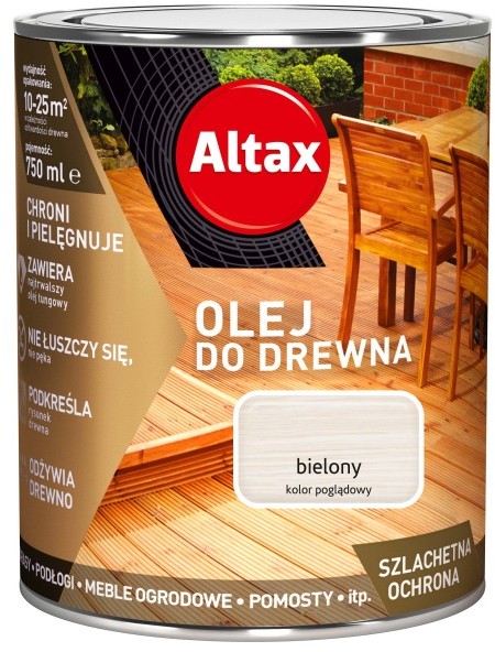Altax Olej do drewna bielony 0 75 l 50040-11-000075