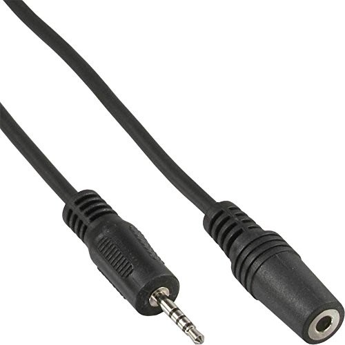 InLine 99308E wtyczka jack kabel adaptera 4-biegunowy wtyk 2,5 mm / 4-biegunowy gniazdo 3,5 mm, 2 m 99308E