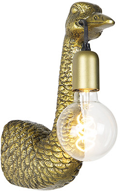 QAZQA Vintage kinkiet mosiądz - Camel bird Cam