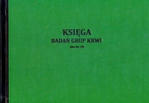 Firma krajewski Księga badań grup krwi [Mz/Sk-29] Mz/Sk-29