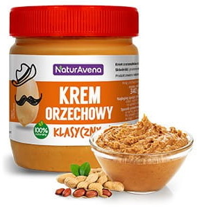 NATURAVENA Krem orzechowy klasyczny 100% bez soli/cukru 340g - Naturavena 5902367400385