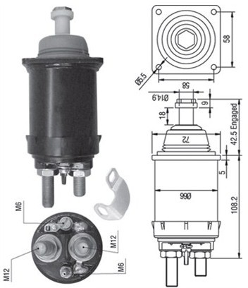 MAGNETI MARELLI Włącznik elektromagnetyczny, rozrusznik MAGNETI MARELLI 940113050314