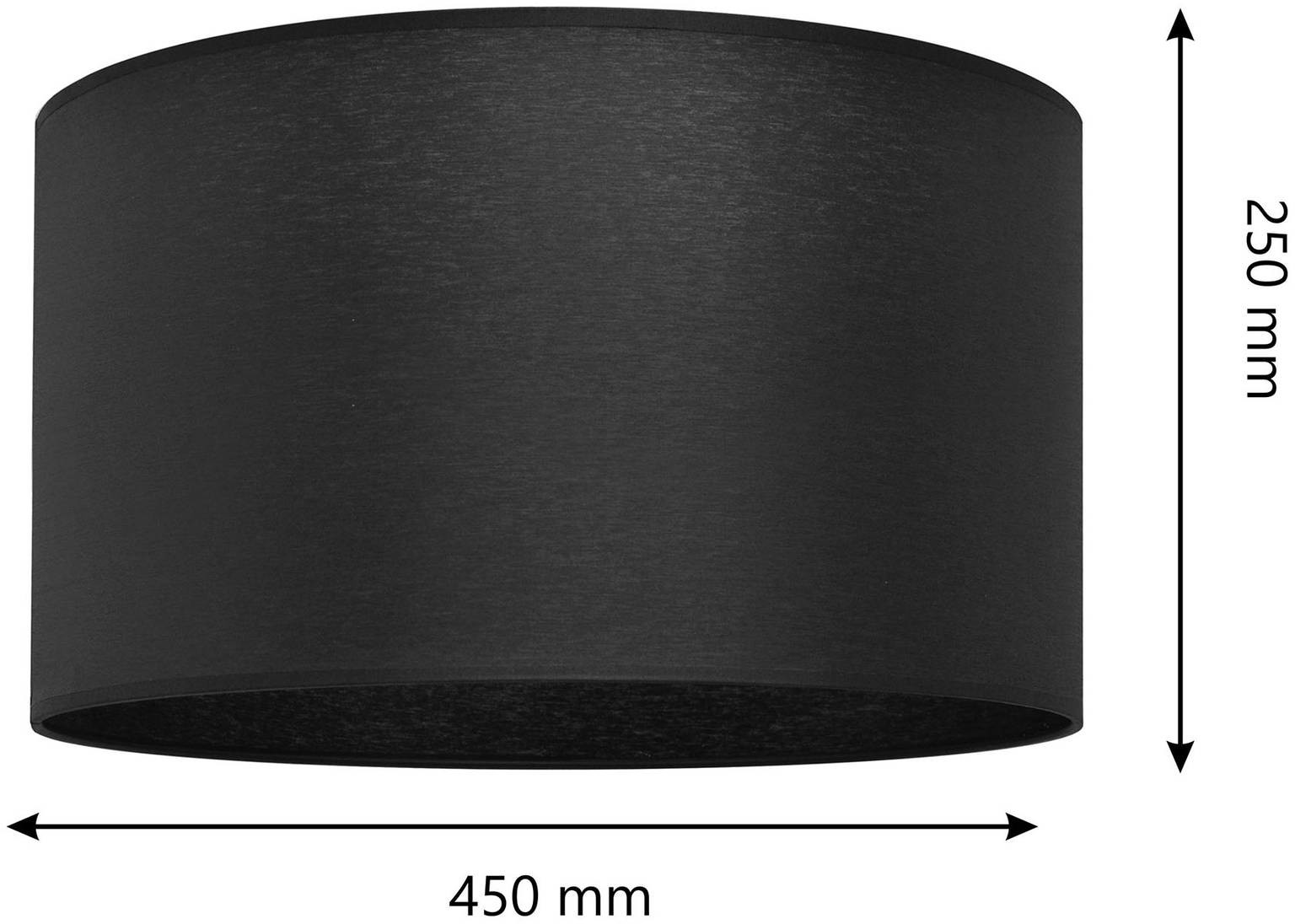 EULUNA Klosz Alba,  45 cm, E27, czarny