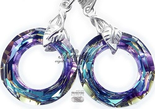 Swarovski Duże Kolczyki Vitrail Ring Certyfikat