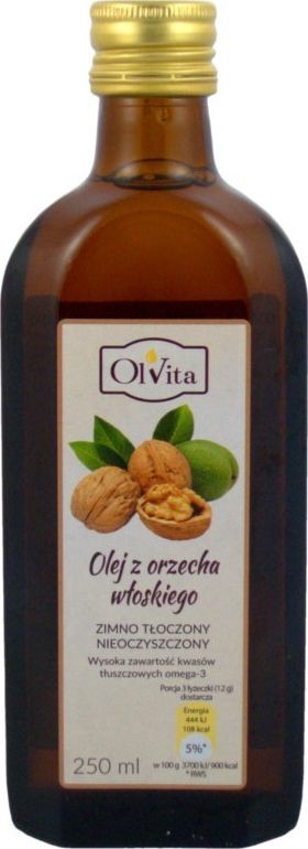 Ol`Vita Olej z Orzecha Włoskiego tłoczony na zimno nieoczyszczony 250 ml 5907591923259