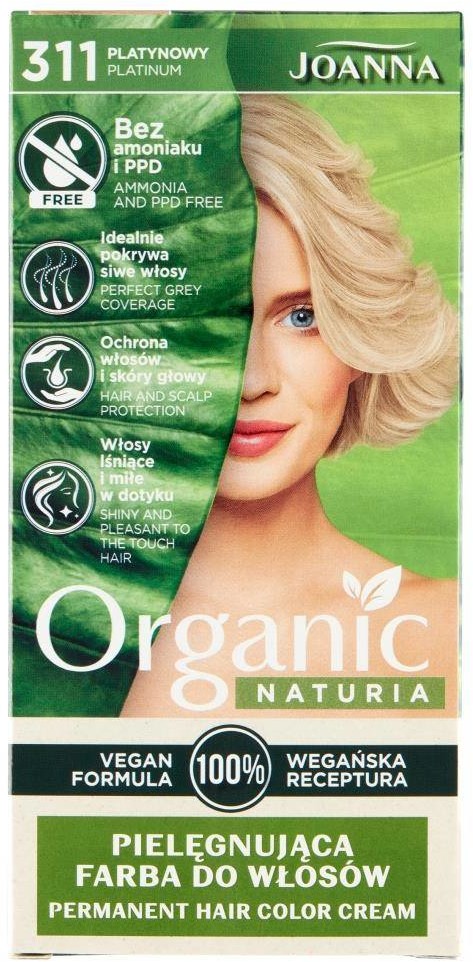Joanna Naturia Organic pielęgnująca farba do włosów 311 Platynowy