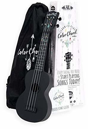 Kala Kala Learn to Play zestaw startowy do ukulele, zawiera ukulele sopranowe z kolorowymi akordami, torbą do noszenia z logo, lekcje online, aplikację tunera i broszurę (KALA-LTP-SCC) KALA-LTP-SCC