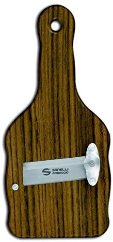 Sanelli Ambrogio sanelli Ambrogio 1730.000 affettata rtufi karadżicia gkol-wykonana ze stali nierdzewnej o gładkim ostrzu, drewno, brązowy, 23.0 x 9.0 x 2.5 cm 1730.000