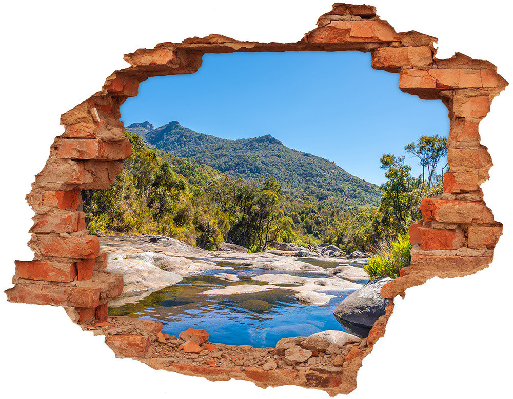 Wallmuralia.pl naklejka fototapeta 3D na ścianę Rzeka w lesie