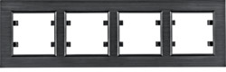 Schneider LUMINA-PASSION-Ramka-4-krotna-pozioma-aluminium-czarne WL9243