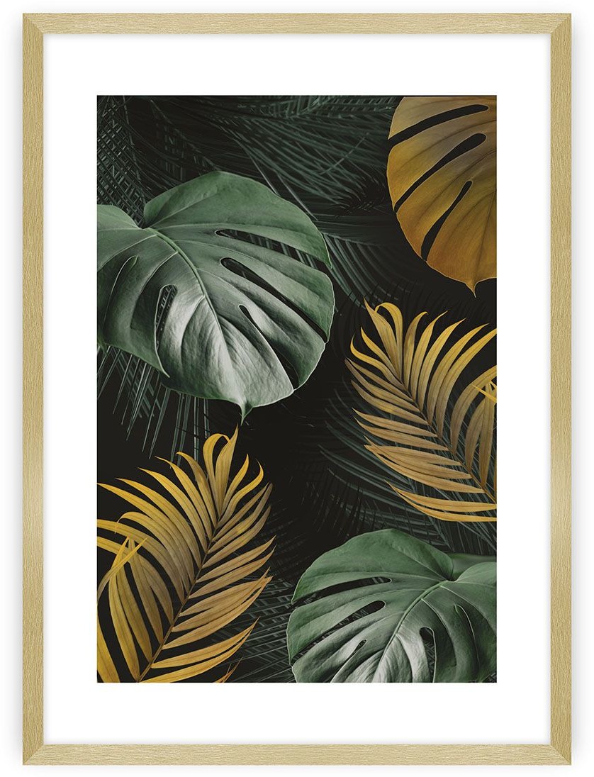 Dekoria Plakat Golden Leaves I 30 x 40 cm Ramka Złota 219A-000-50