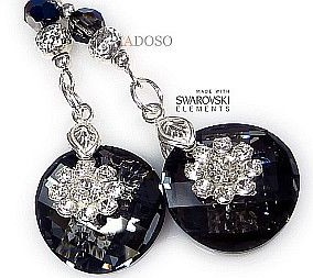 Swarovski KOLCZYKI NIGHT MILO SREBRO