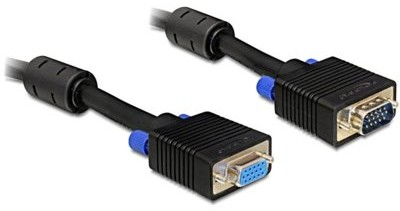 Delock Kabel do monitora, przedłużacz SVGA D-sub żeńskie - męskie, ferryt,ekran15 m czarny (82568)