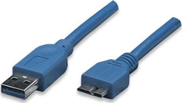 Techly Kabel USB USB3.0 Kabel Stecker Typ A-Stecker Micro B 2m blau ICOC-MUSB3-A-020