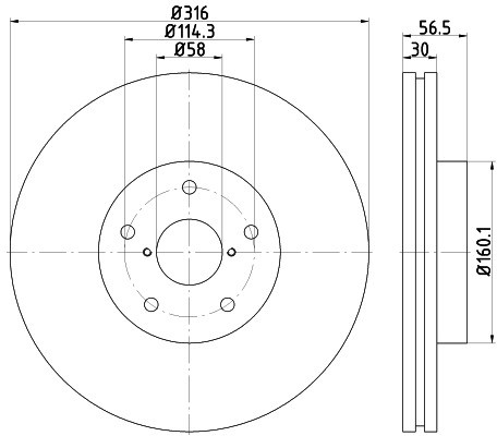 HELLA PAGID Tarcza hamulcowa PAGID 8DD355116-361