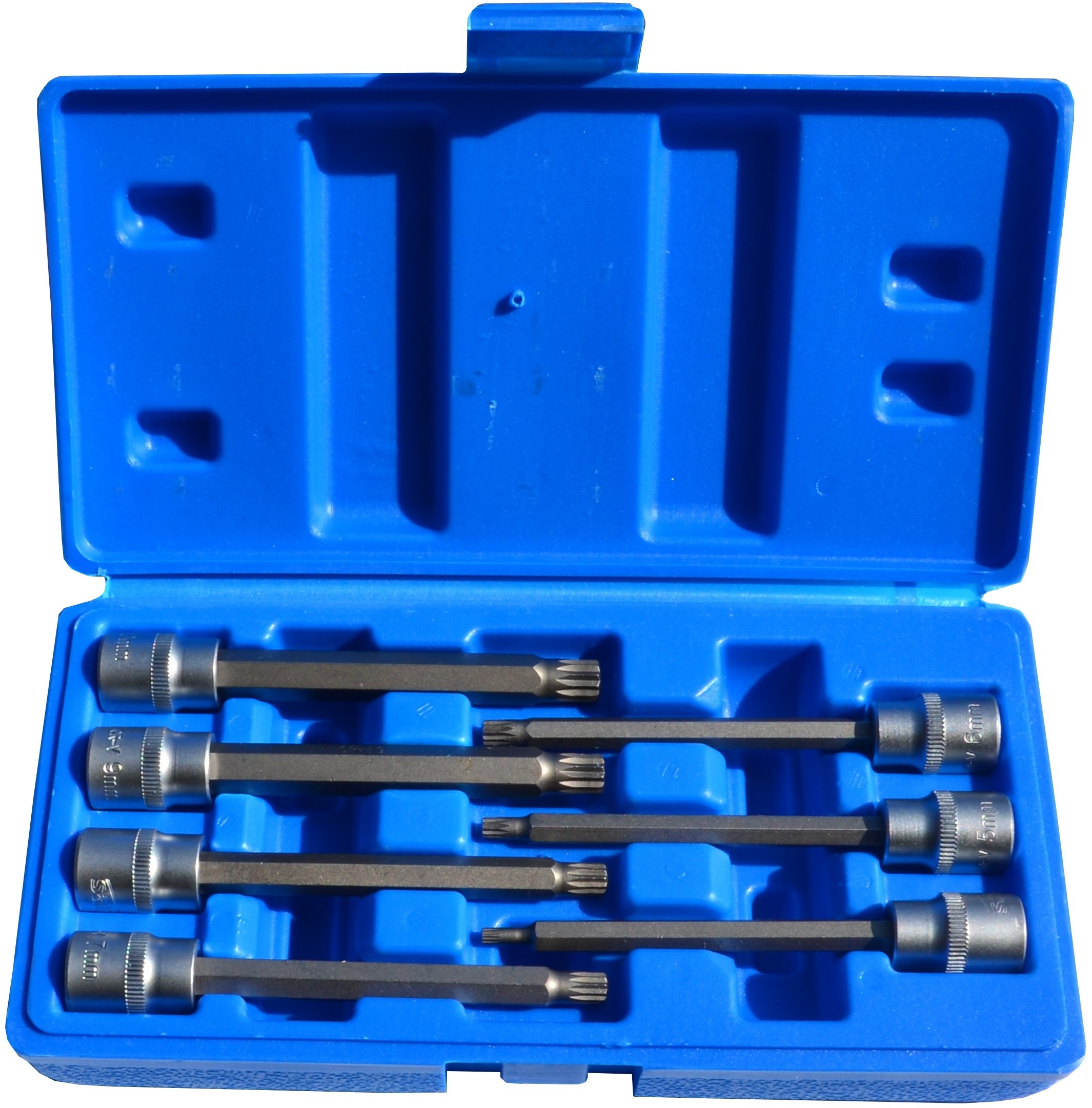 Zestaw Klucze Nasadowe Spline Długie 3/8 M4-M10