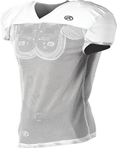 PRO Rawlings Sporting Goods mężczyzn Premium Cut gabinetu lekarskiego piłka nożna Jersey, biały, L FJPR1-WH-L