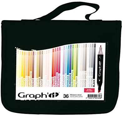 Graphit Graph 'It 36 sztuki podwójnych koronka marker, alkoholu Basic Colors GI00360
