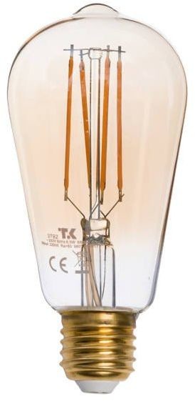 TK Lighting Żarówka BULB LED bursztynowa barwa 6,5W 806lm TK3792