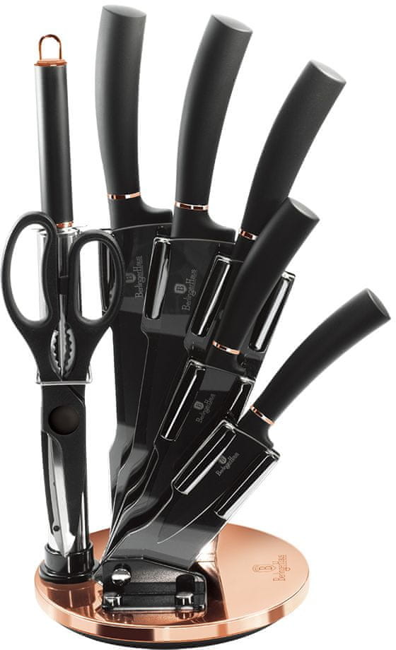 Berlingerhaus zestaw noży w stojaku Black Rose Collection 8 szt
