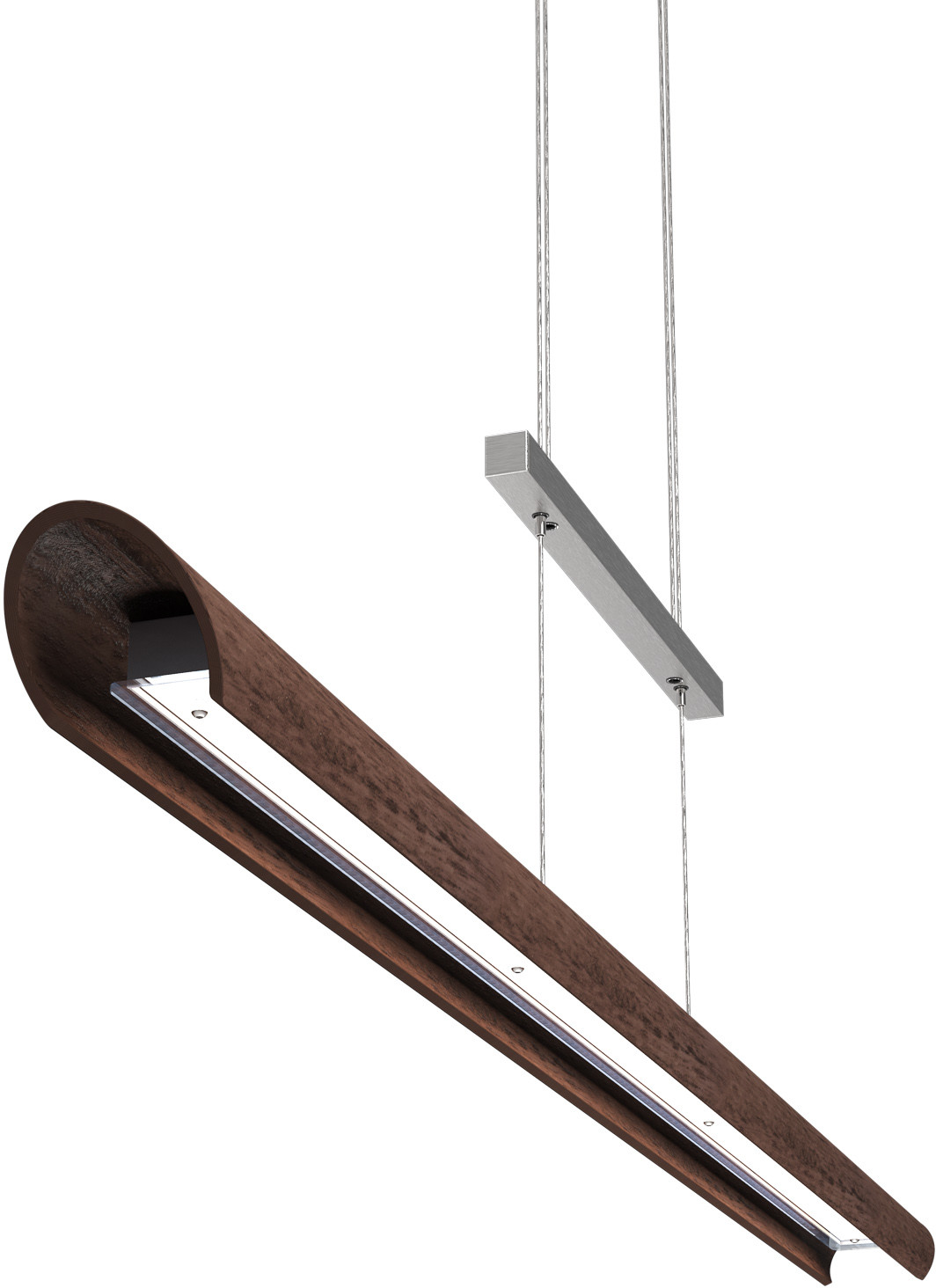 ELOBRA Lampa wisząca LED Colombia S, orzech