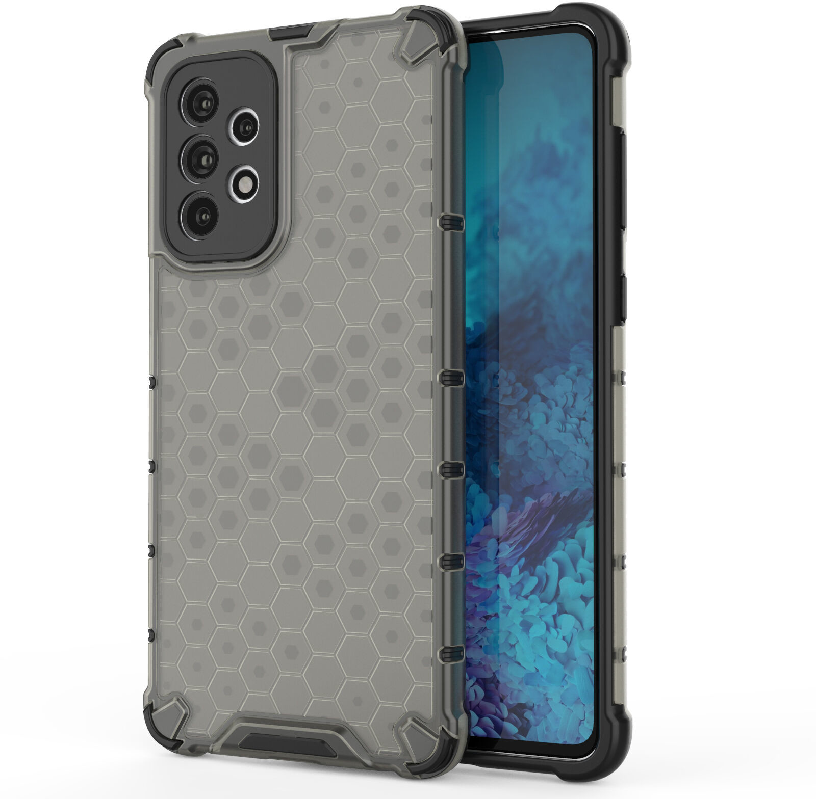 Hurtel Honeycomb etui pancerny pokrowiec z żelową ramką Samsung Galaxy A73 czarny